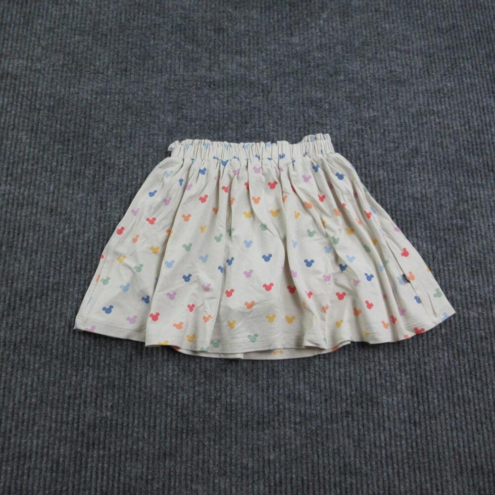 Disney Kyte Skort Girls 5T Off White Mickey Mouse Print Skater Jersey Bamboo NWT